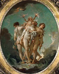 Les Trois Grâces tenant Cupidon