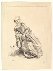 Femme penchée à gauche, 1722-28