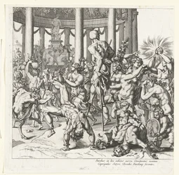 Triomphe de Bacchus, partie gauche