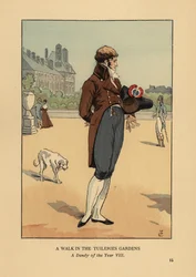 Une promenade dans les jardins des Tuileries. Un dandy de l