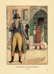 Gentleman à la mode devant l