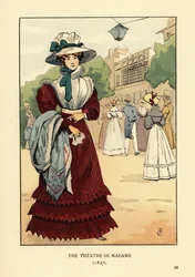 Femme devant le Théâtre du Gymnase, Paris