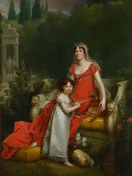 Elisa Bonaparte avec sa fille Napoleona Baciocchi