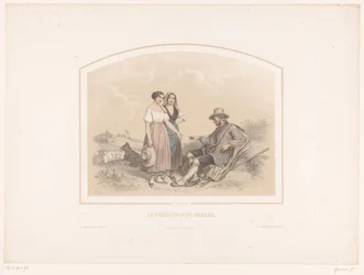 Vieux berger prédisant l