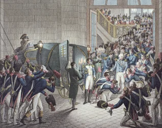 Départ de Louis XVIII (1755-1824) Roi de France et de Navarre, des Tuileries, 19 mars 1815