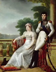 Jérôme Bonaparte et Catharina de Wurtemberg en tant que roi et reine de Westphalie