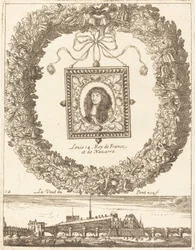 La vue du Pont Neuf; Louis XIV Roi de France et de Navarre