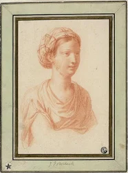 Buste de femme avec turban