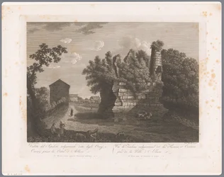 Vue des tombes des Horatii et Curiatii (Albano)