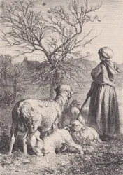 Une Bergère, vers 1852