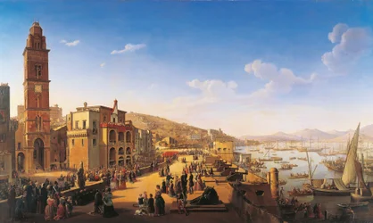 Pie IX bénissant la famille royale des Bourbons de Naples