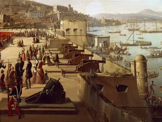 Les canons dans la forteresse de Détail. Naples, Museo Nazionale di San Martino