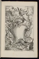 Cartouche avec un génie, Livre de Cartouches à divers usages