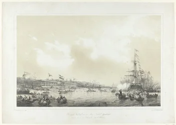 La première course du Kon: Nederl: Yachtclub, tenue le 10 juin 1846 sur la Meuse à Rotterdam