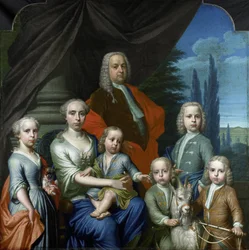 Willem Philip Kops (1695-1756), avec sa femme et ses enfants