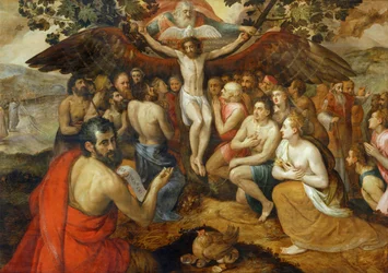 Allegorie Trinitaire, Dieu rassemblant son peuple et …