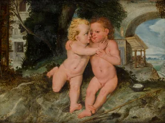 Enfant Jésus avec Jean-Baptiste enfant