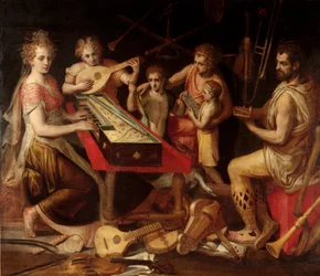 Caractères de la musique ancienne entourés d