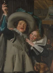 Jeune Homme et Femme dans une Auberge