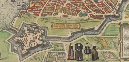 Palazzo Farnese à Caprarola, de Civitates Orbis Terrarum de Braun et Hogenberg, 1572-94