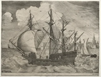 Navires à voile : quatre-mâts armé mettant à la mer, 1561-65