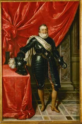 Henri IV, roi de France, en armure ...