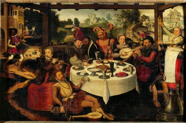 Le fils prodigue, célébration du retour (huile sur bois de chêne)