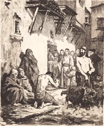Le Christ guérit deux aveugles et un possédé