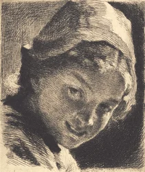 Jeune fille souriante avec un bonnet