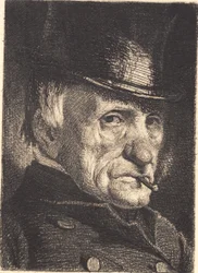 Homme avec chapeau et cigare