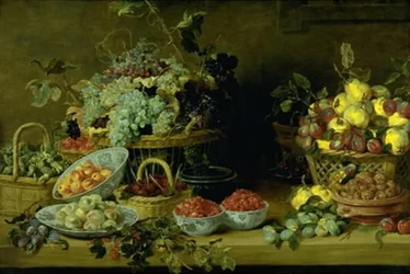 Nature morte avec fruits sur une table