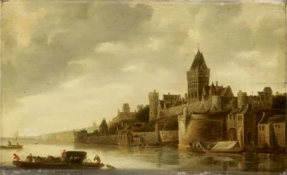 Vue du Valkhof à Nimègue, vers 1645-1650 (huile sur panneau)