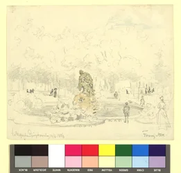 Volksgarten mit Tilgnerbrunnen (Faun und Nymphe)