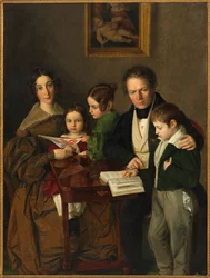 Le compositeur Johann Baptist Gänsbacher 1778-1844 et sa famille, vers 1838