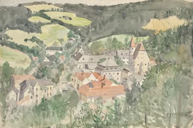 Paysage de village