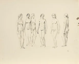 Six nus féminins
