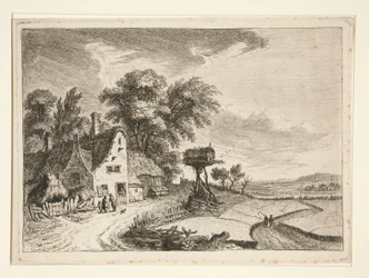 Paysage avec ferme