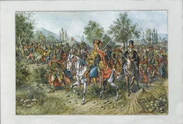 Franz Freiherr von der Trenck et son régiment, 1903