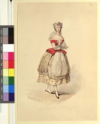 Ida Schuselka-Brüning en paysanne dans « Maria, la fille du régiment »