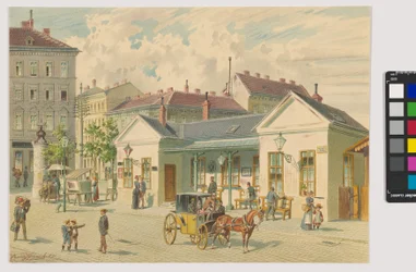 Inscription : « Ligne de Gumpendorf »