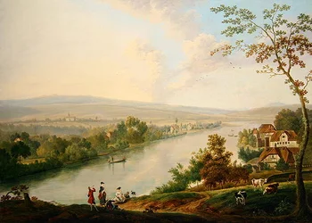 Paysage fluvial, vers 1765-75