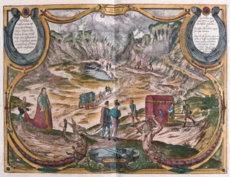 Champs Phlégréens, près de Naples, Italie (gravure)