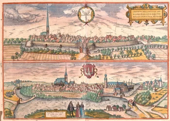 Krempe et Rendsburg, Allemagne (gravure)