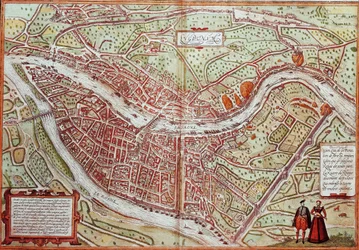 Carte de Lyon - France (gravure)