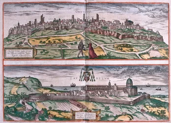 Orvieto et Sanctuaire de Lorette, Italie (gravure)
