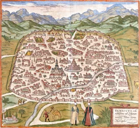 Vue de Damas, Syrie