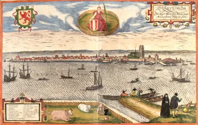 Vue de Dordrecht (Dordracum), Pays-Bas