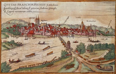 Vue de Francfort-sur-le-Main, Allemagne (gravure)