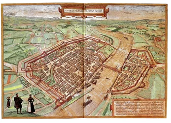 Vue de Francfort-sur-le-Main, Allemagne (gravure)