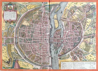 Vue de Paris (Lutetia), France (eau-forte)